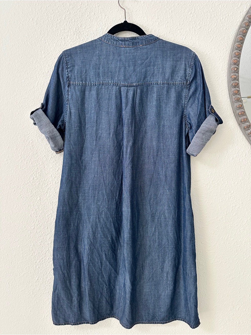 Denim Lace-Up Casual Dress - Picture 5 of 5